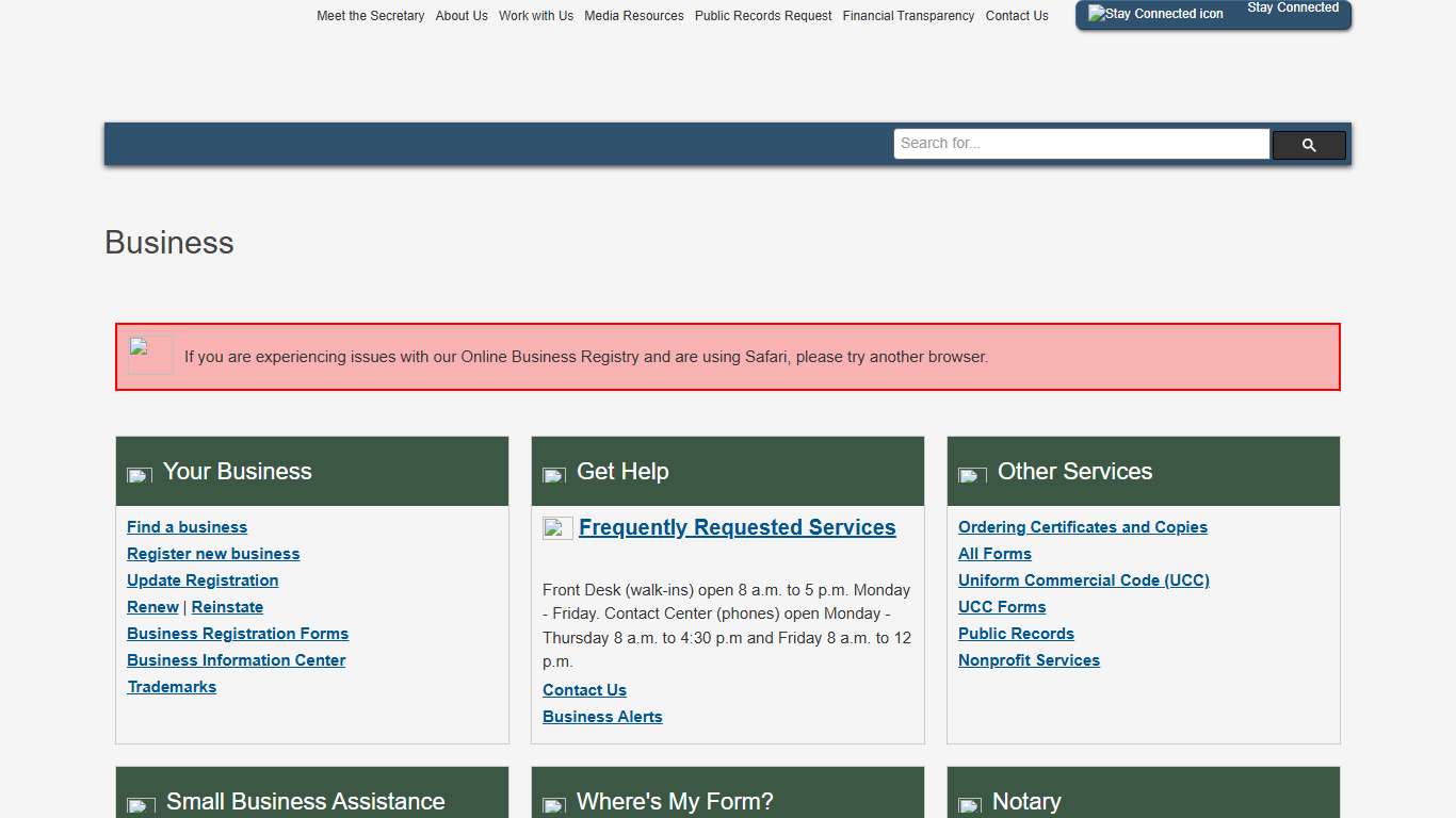 State of Oregon: Business - Business