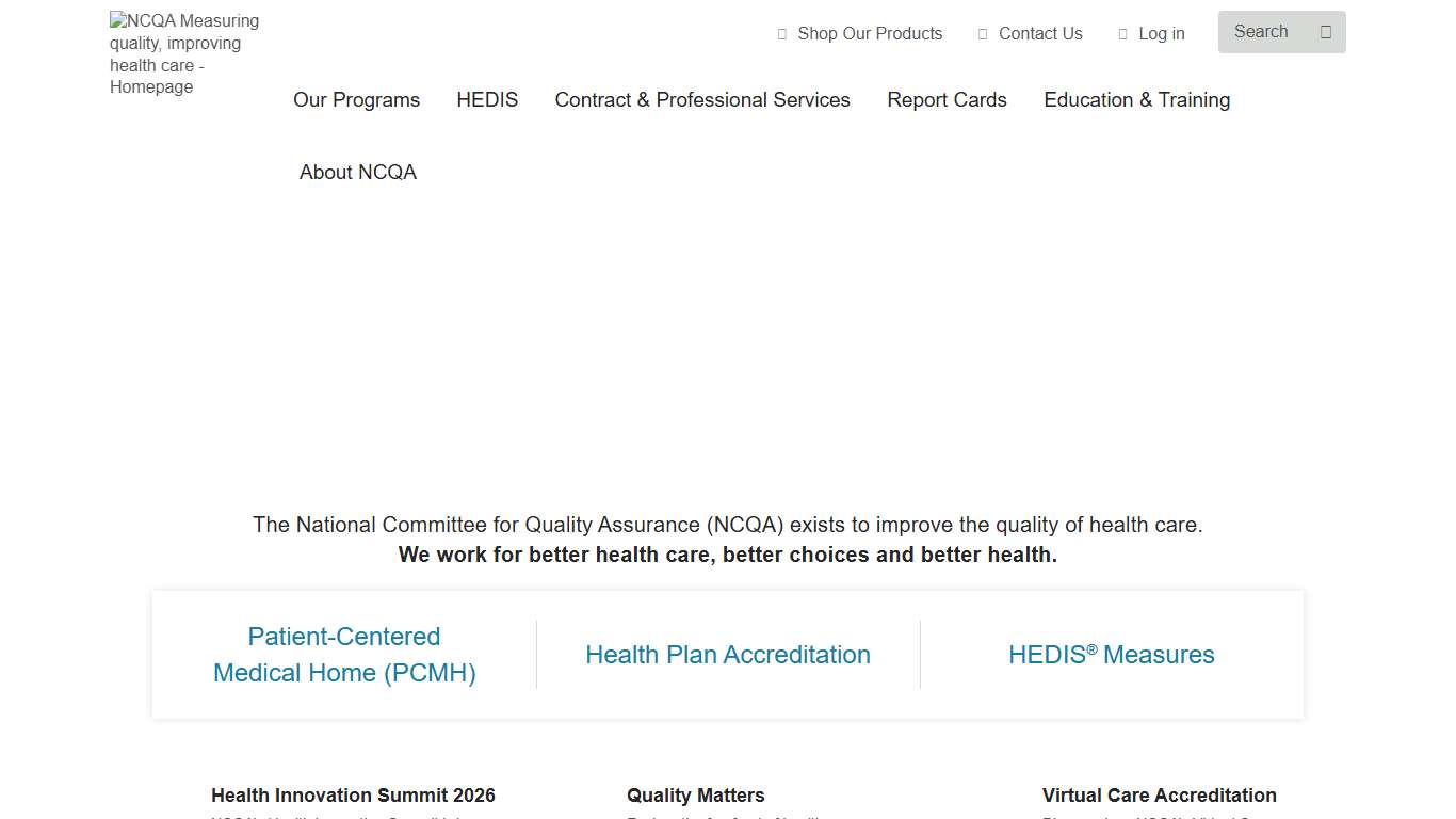 NCQA Health Care Accreditation & Health Plan Ratings for Quality Improvement - NCQA